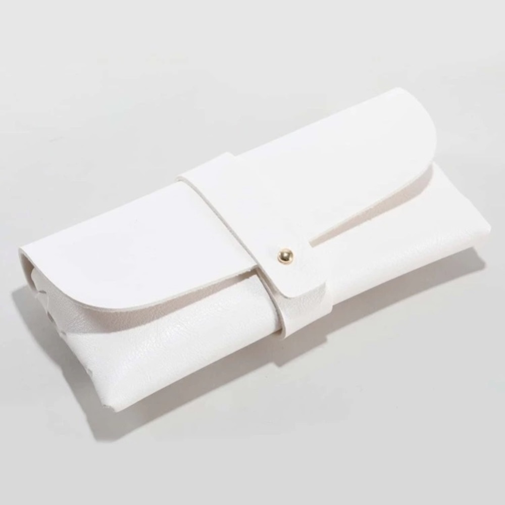 White eye glass case